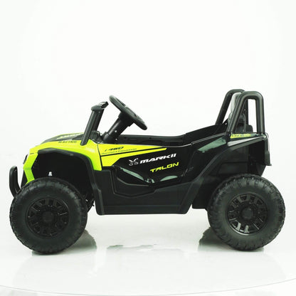 Side view of Tamco 12V Ride On UTV Toy Electric Car Green