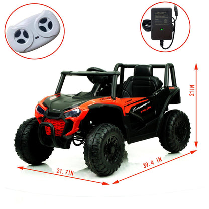 Tamco 12V Ride On UTV Toy Electric Car - Red with dimensions