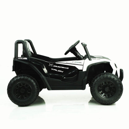 Side view of Tamco 12V Ride On UTV Toy Electric Car White