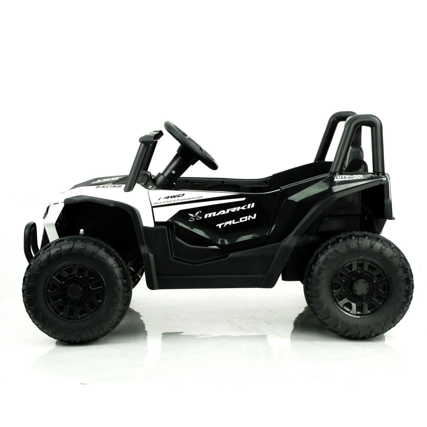 Side view of Tamco 12V Ride On UTV Toy Electric Car White