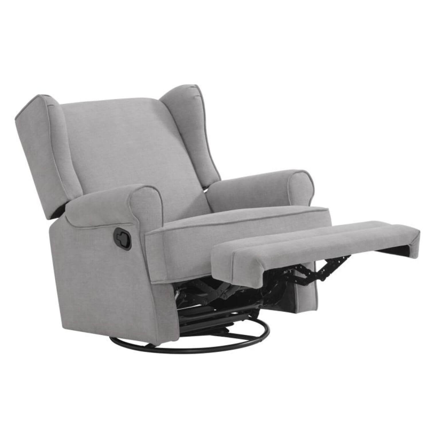 Oxford Baby Teegan Nursery Swivel Rocker Recliner Chair | Gray