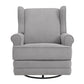 Oxford Baby Teegan Nursery Swivel Rocker Recliner Chair | Gray