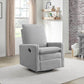 Oxford Baby Uptown Nursery Swivel Rocker Recliner in Boucle Koala Gray - Lifestyle