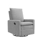 Oxford Baby Uptown Nursery Swivel Rocker Recliner in Boucle Koala Gray