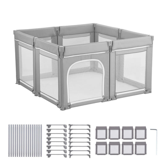 VEVOR Baby Playpen 78.7″ x 70.1″ - Gray