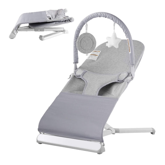 VEVOR Baby Bouncer Seat Chair - Light Gray