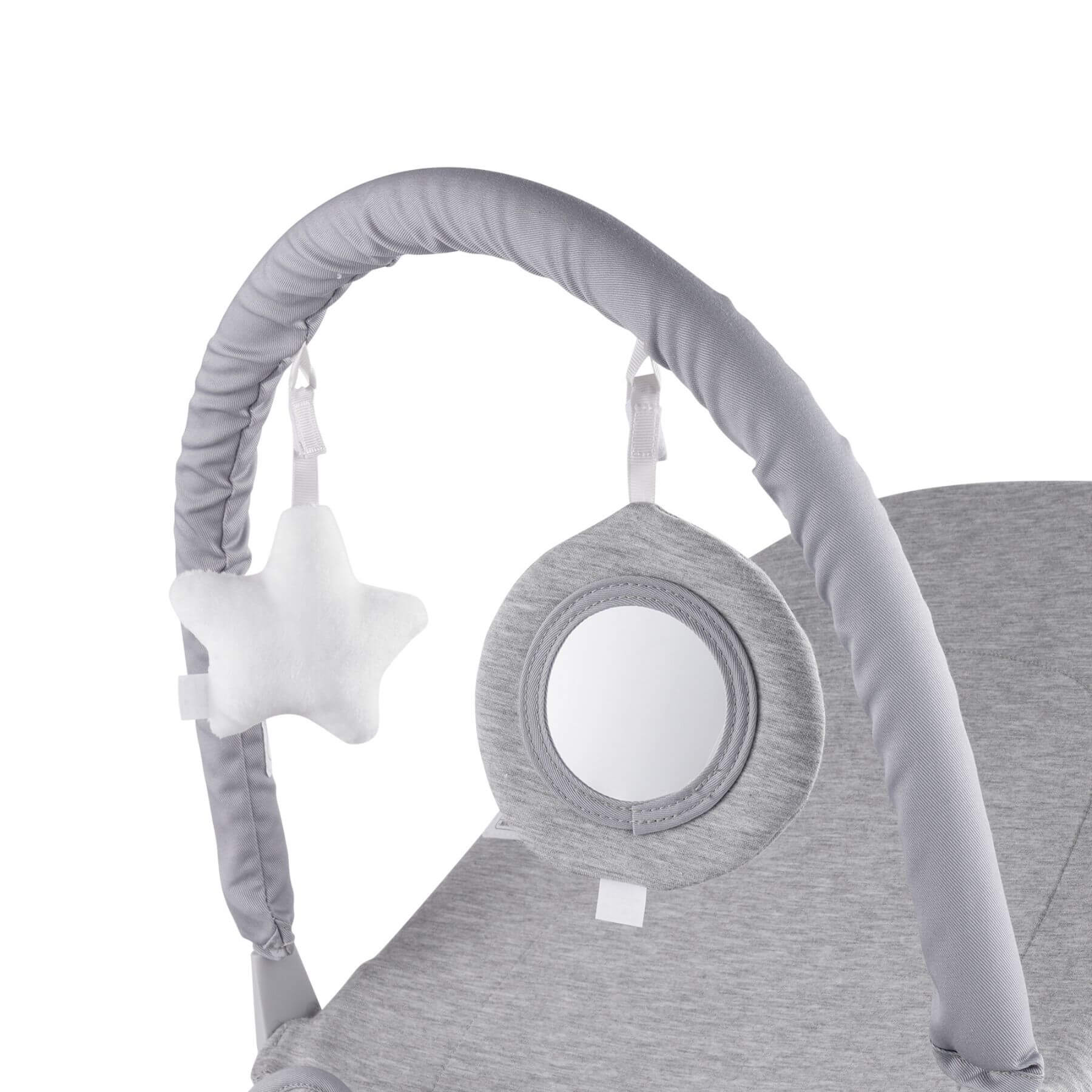 Close-up of VEVOR Baby Bouncer Seat Chair - Light Gray