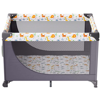 VEVOR Quick-Folding Portable Baby Toddler Fence Play Yard & Wheels
