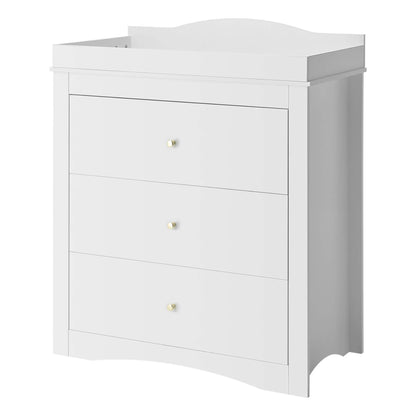VEVOR Baby Diaper Changing Table Dresser with 3 Drawers - White
