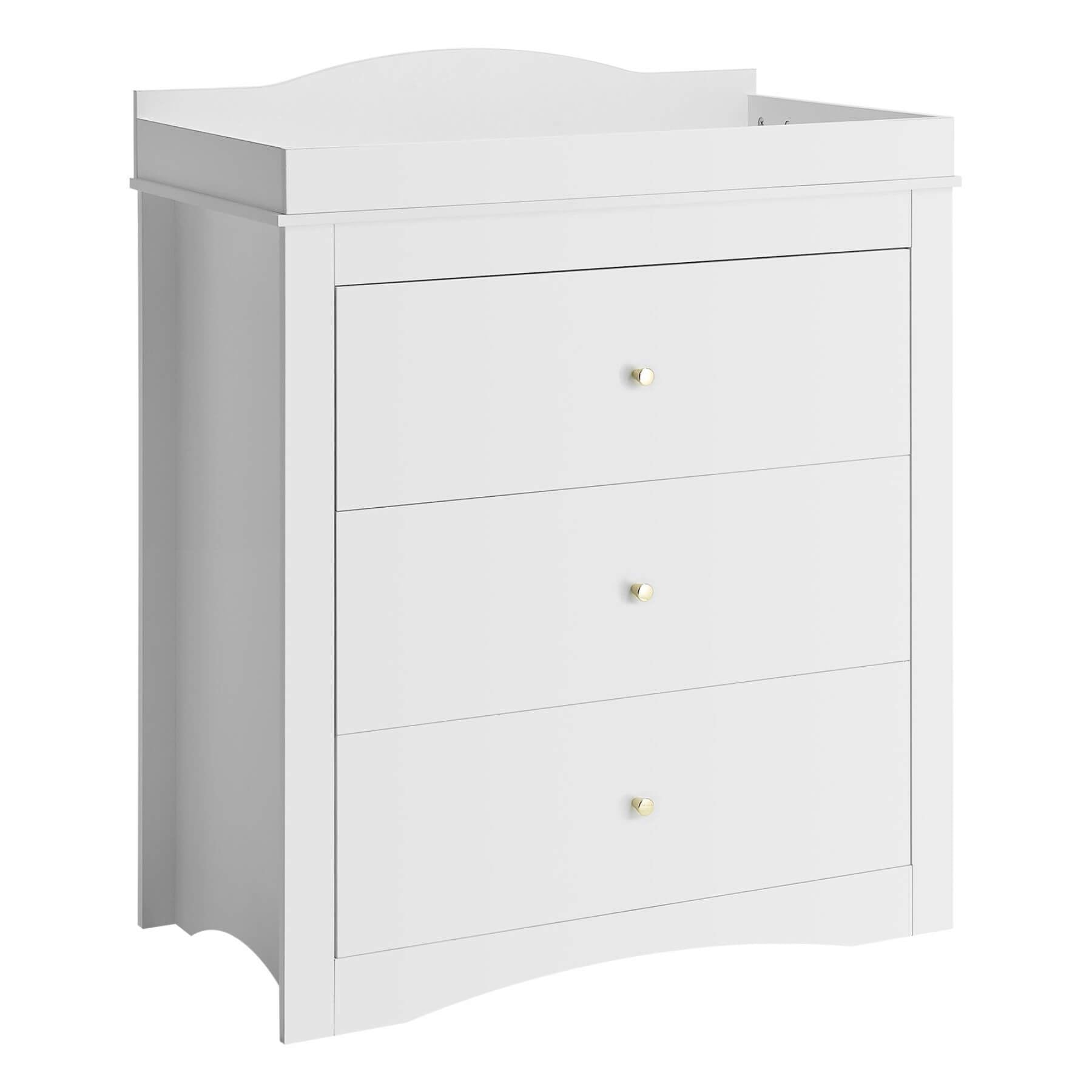 VEVOR Baby Diaper Changing Table Dresser with 3 Drawers - White