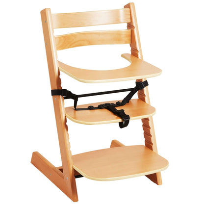 VEVOR Wooden Convertible High Chair - Natural