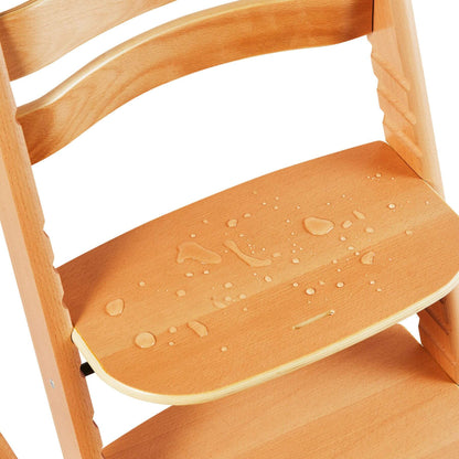 Close-up of VEVOR Wooden Convertible High Chair - Natural