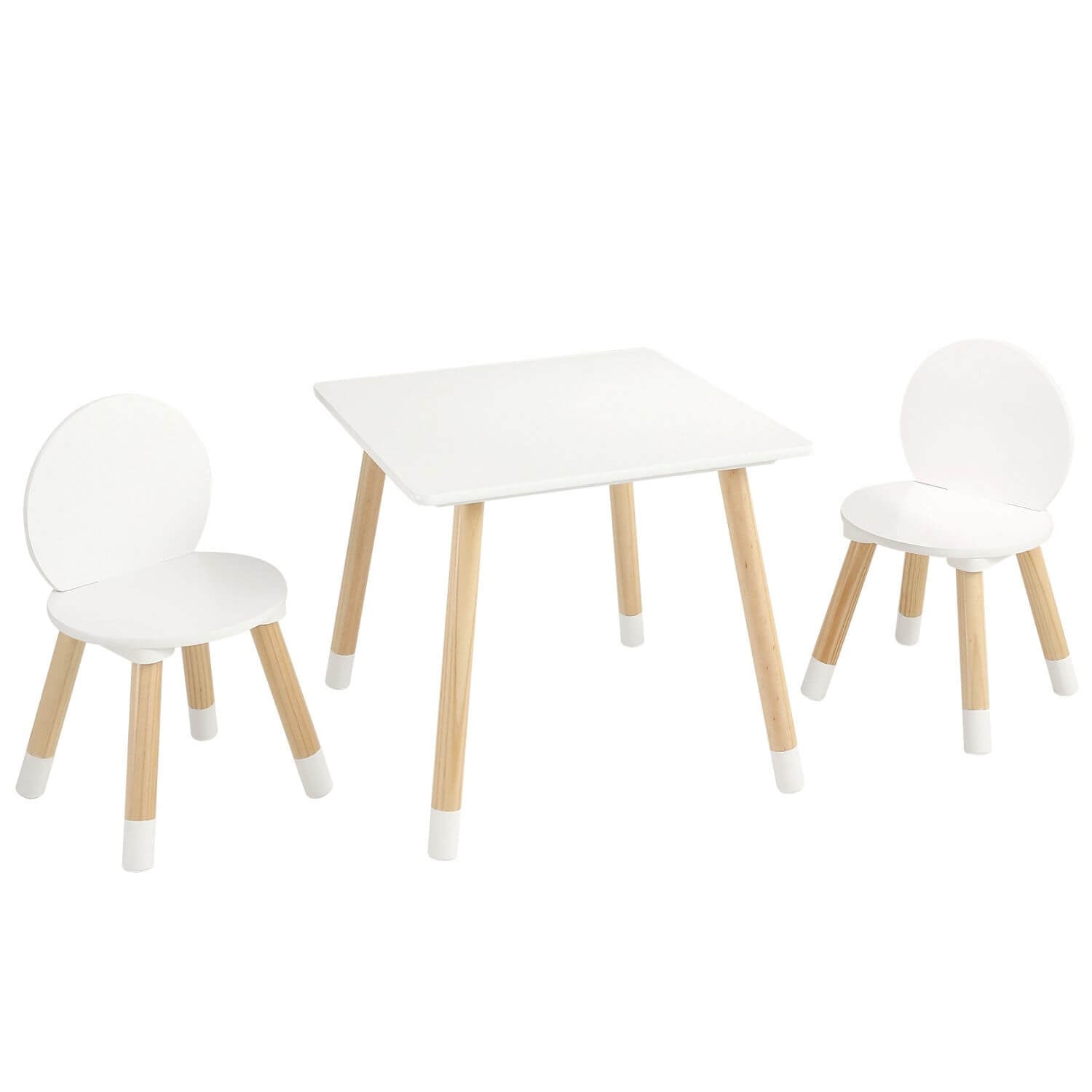 VEVOR Kids Multi-Activity Table and 2 Chairs Set - White