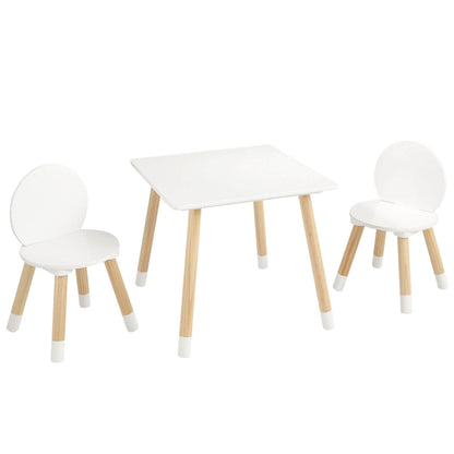 VEVOR Kids Multi-Activity Table and 2 Chairs Set - White