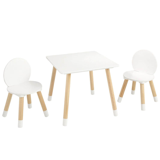 VEVOR Kids Multi-Activity Table and 2 Chairs Set - White