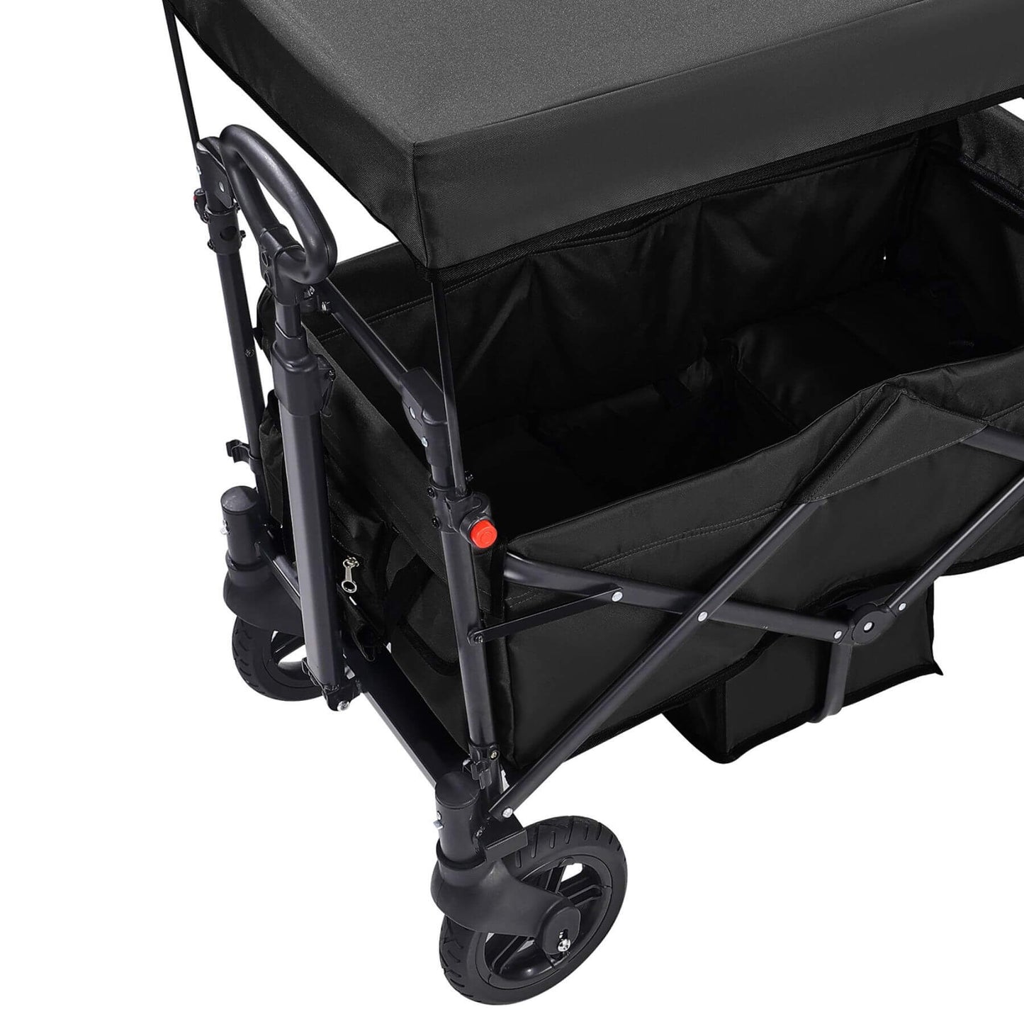 Close-up of VEVOR Wagon Stroller in Black