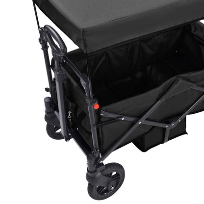 Close-up of VEVOR Wagon Stroller in Black