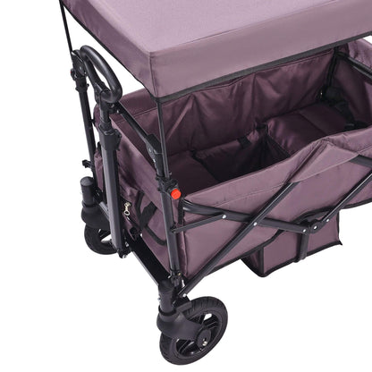 Close-up of VEVOR Wagon Stroller - Dark Purple