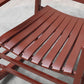 Detail of Outsunny Indoor/Outdoor Nursery Wooden Rocking Chair in Wine Red