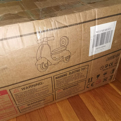ToyRides Elite 12V Kids Ride On Electric Motorcycle, 1-3 Years, Beige (Open Box)