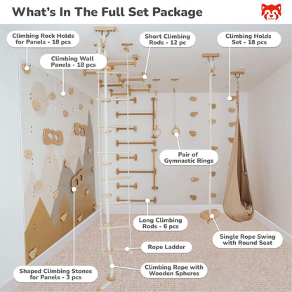 Wood and Hearts Climbing Wall Playground