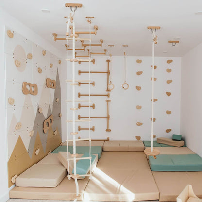Wood and Hearts Climbing Wall Playground