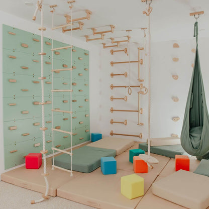 Wood and Hearts Indoor Play Gym - Mint