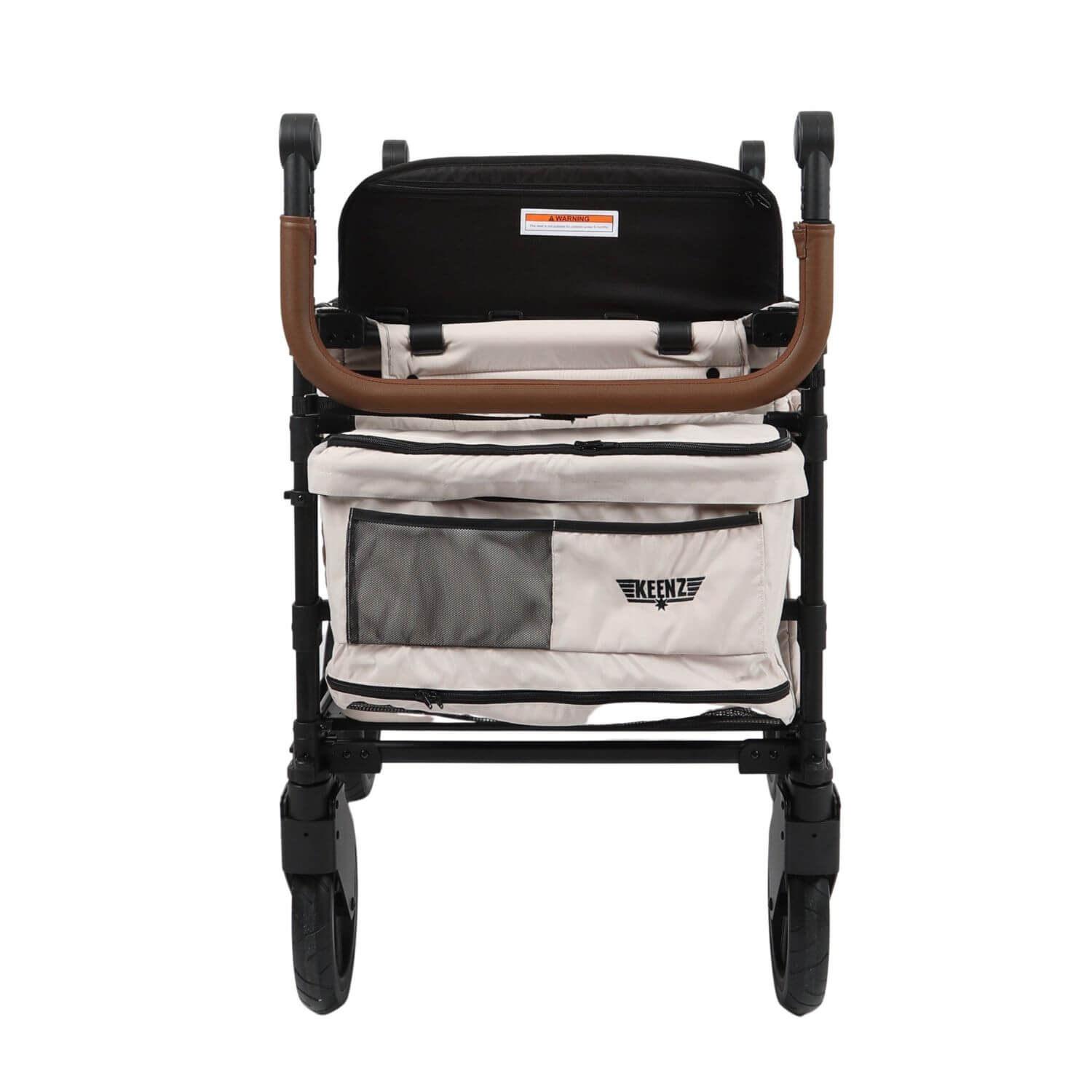 Folded Keenz XC+ - Luxury Comfort Stroller Wagon 4 Passenger Cream