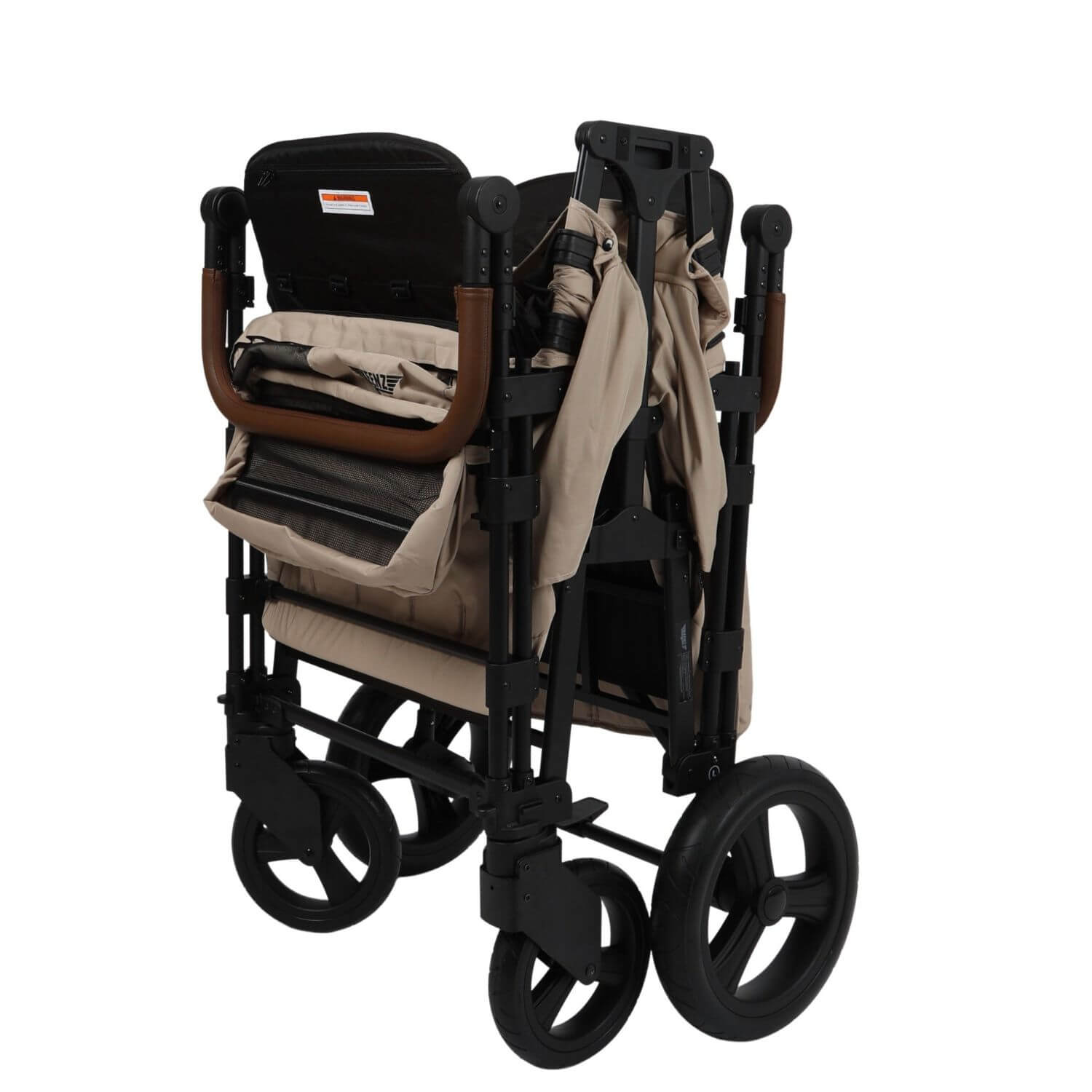 Folded Keenz XC+ - Luxury Comfort Stroller Wagon 4 Passenger Mocha