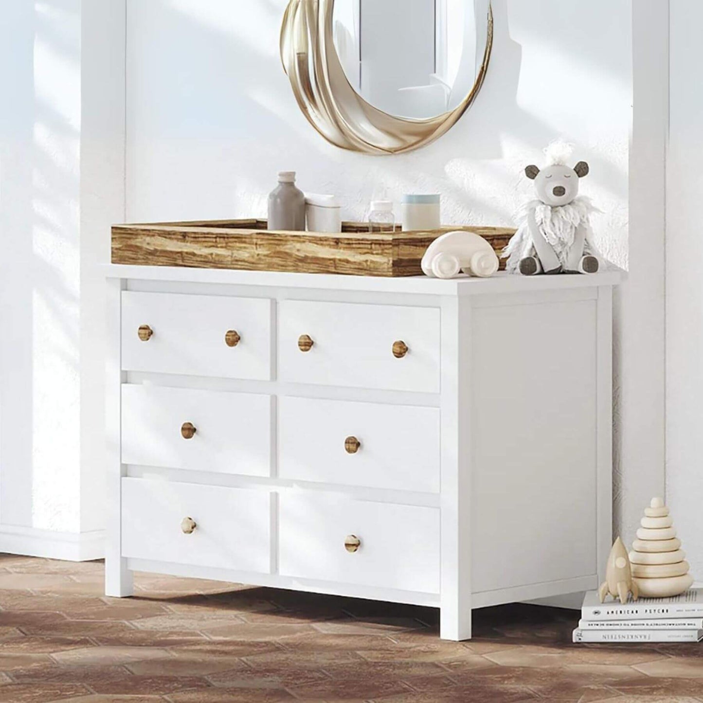 Milk Street Baby Acacia Knobs for Branch Double Dresser - Lifestyle