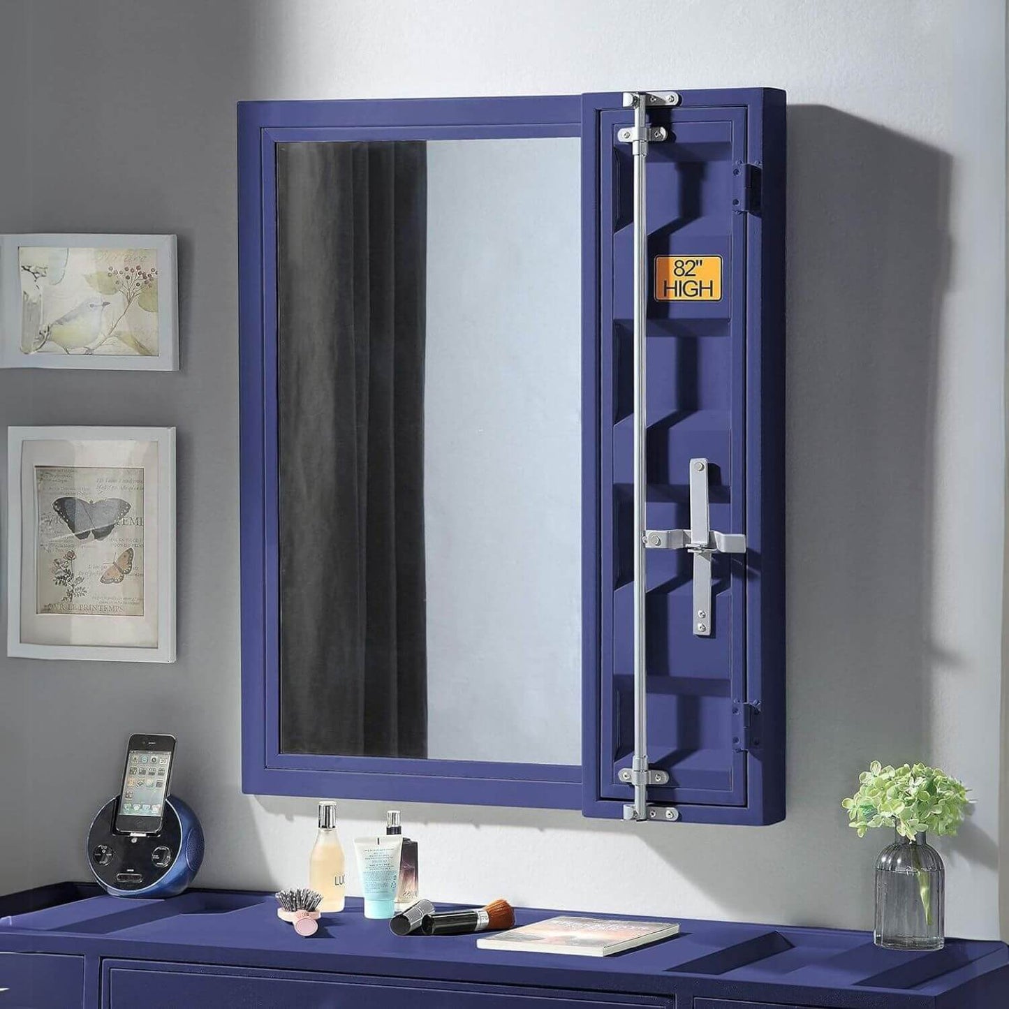 ACME Cargo Vanity Mirror in Blue - Lifestyle
