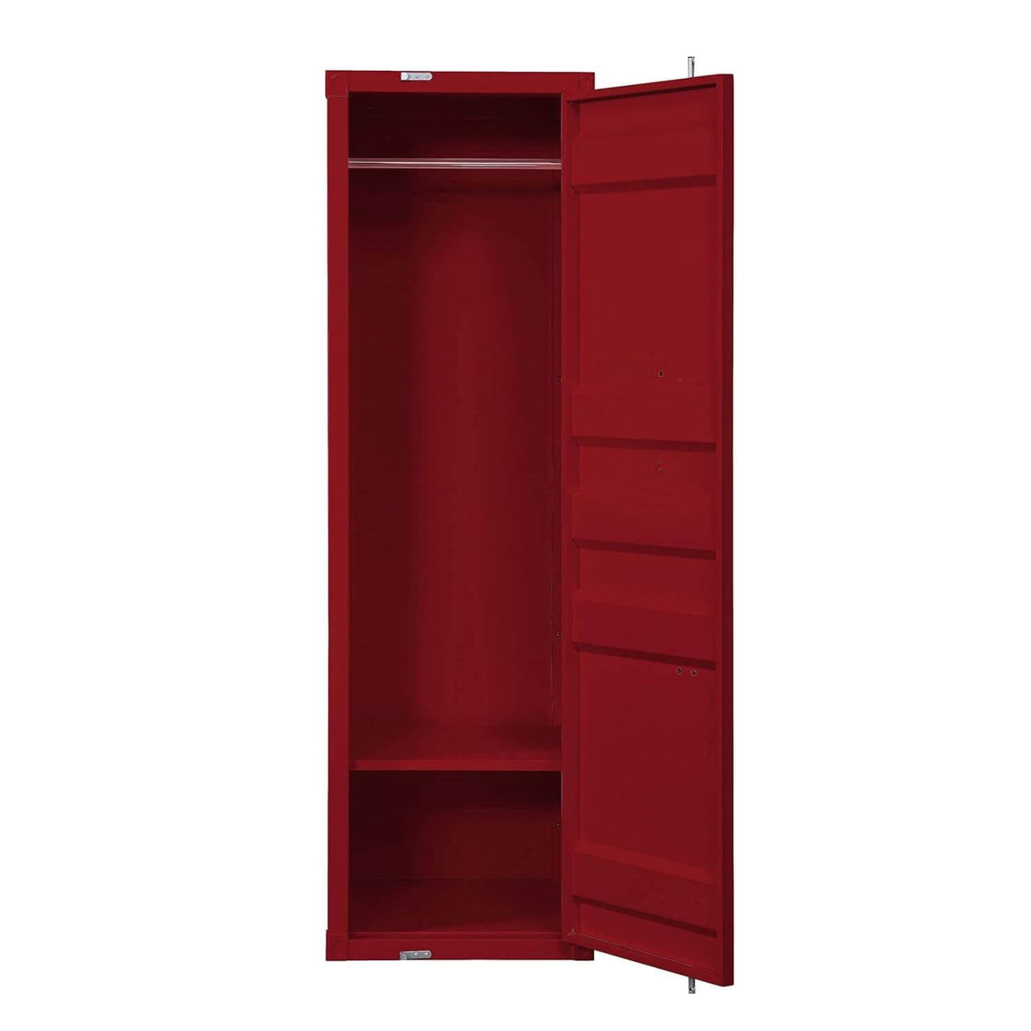 ACME Cargo Double Door Wardrobe in Red - Open
