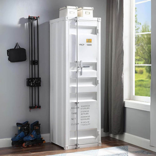 ACME Cargo Double Door Wardrobe in White - Lifestyle