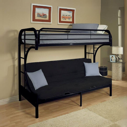 ACME Eclipse Twin/Full/Futon Bunk Bed in Black - Lifestyle