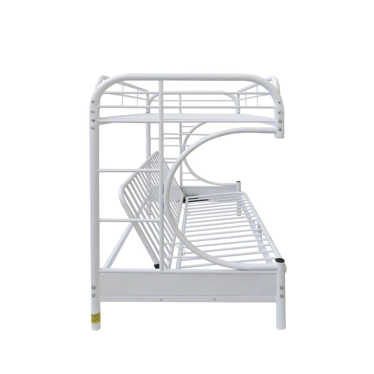 ACME Eclipse Twin/Full/Futon Bunk Bed in White - Side View