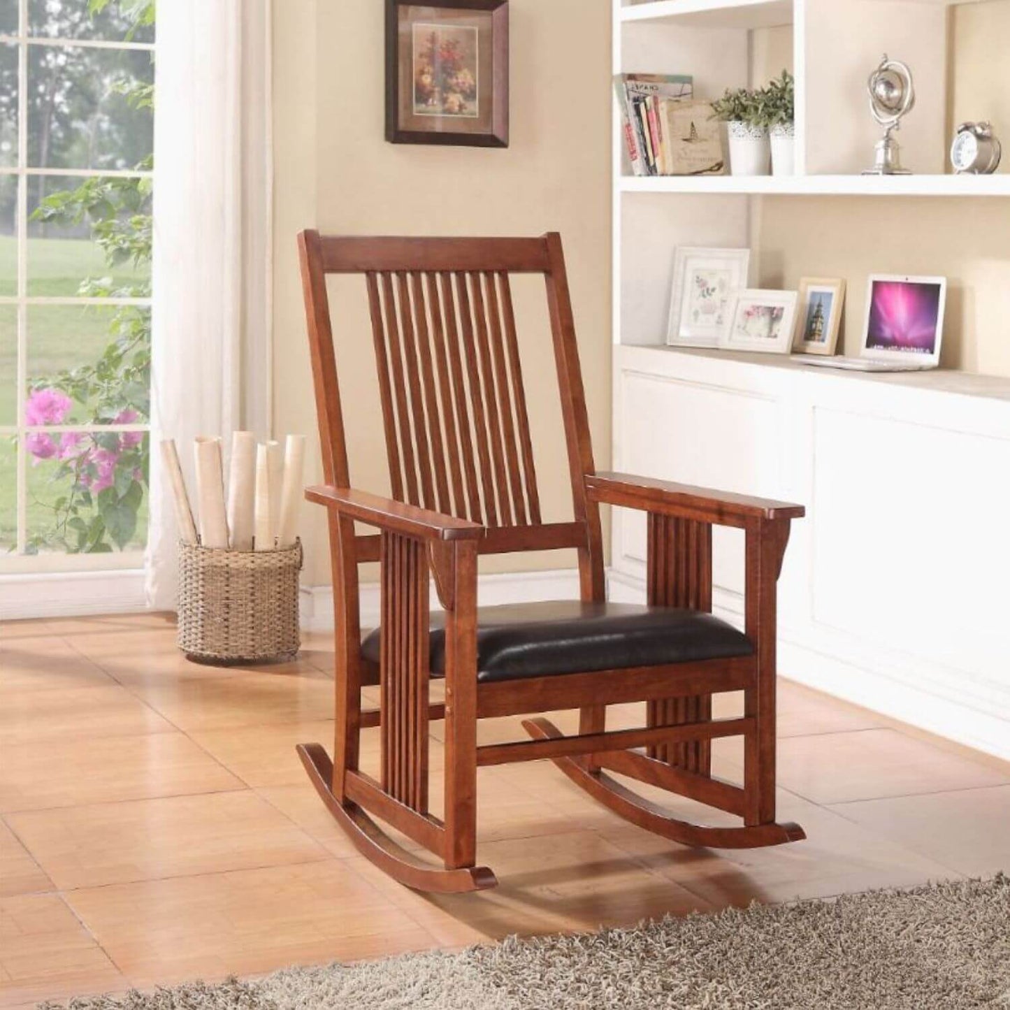 ACME Kloris Rocking Chair in Tobacco - Lifestyle