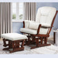 AFG Alice Glider Chair and Ottoman in Espresso w/ Pillow | GL7226E