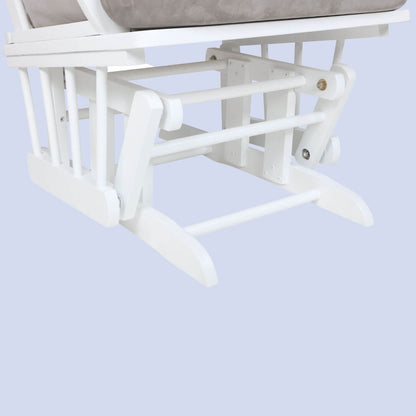 AFG Alice Glider Chair and Ottoman White without Pillow | GL7236W