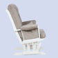 AFG Alice Glider Chair and Ottoman White without Pillow | GL7236W