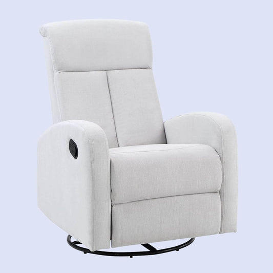 AFG Amber Nursery Swivel Glider Recliner | Gray Suede