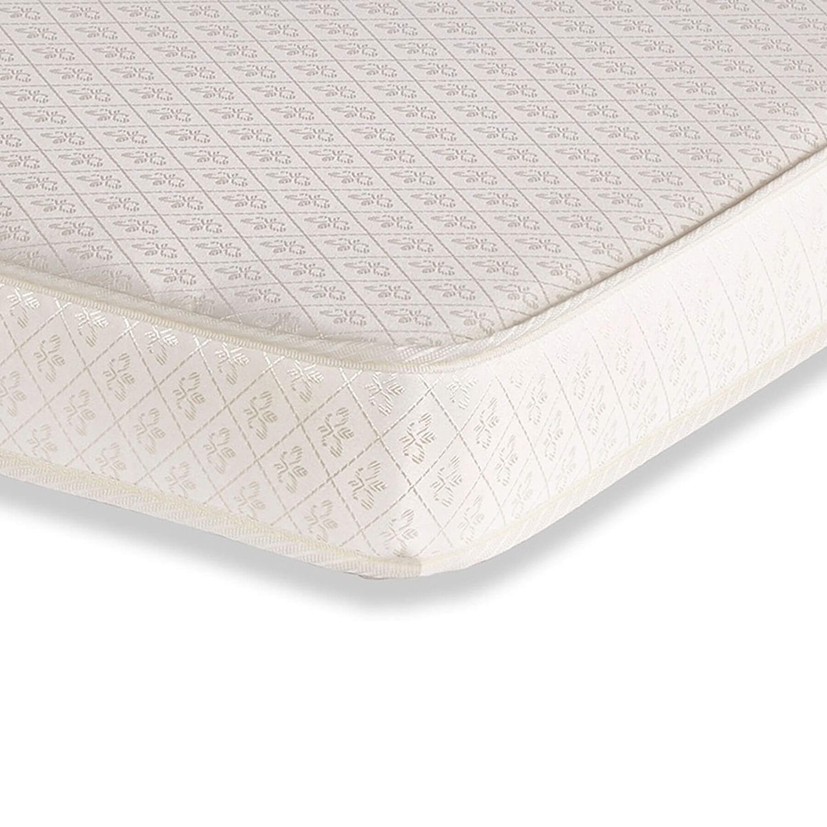 A close-up of AFG Organic Cotton 3" Waterproof Mini Crib Mattress
