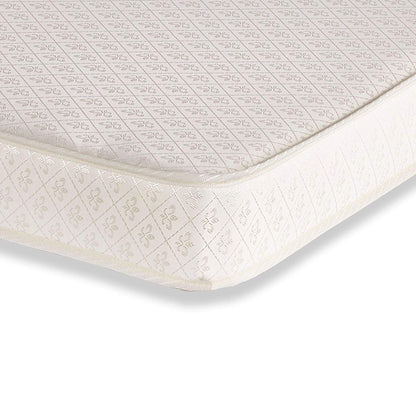 A close-up of AFG Organic Cotton 3" Waterproof Mini Crib Mattress