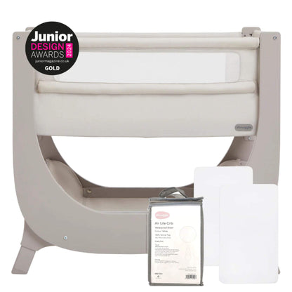 Shnuggle Air Lite Bedside Crib Taupe