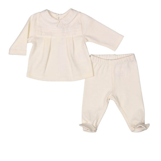 ALBAN | Baby Boys Ivory Organic Cotton Babygrow Set