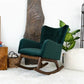 Ashcroft Alexa Green Velvet Fabric Nursery Rocking Chair - Lifestyle
