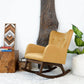 Ashcroft Alexa Yellow Velvet Nursery Rocking Chair - Lifestyle