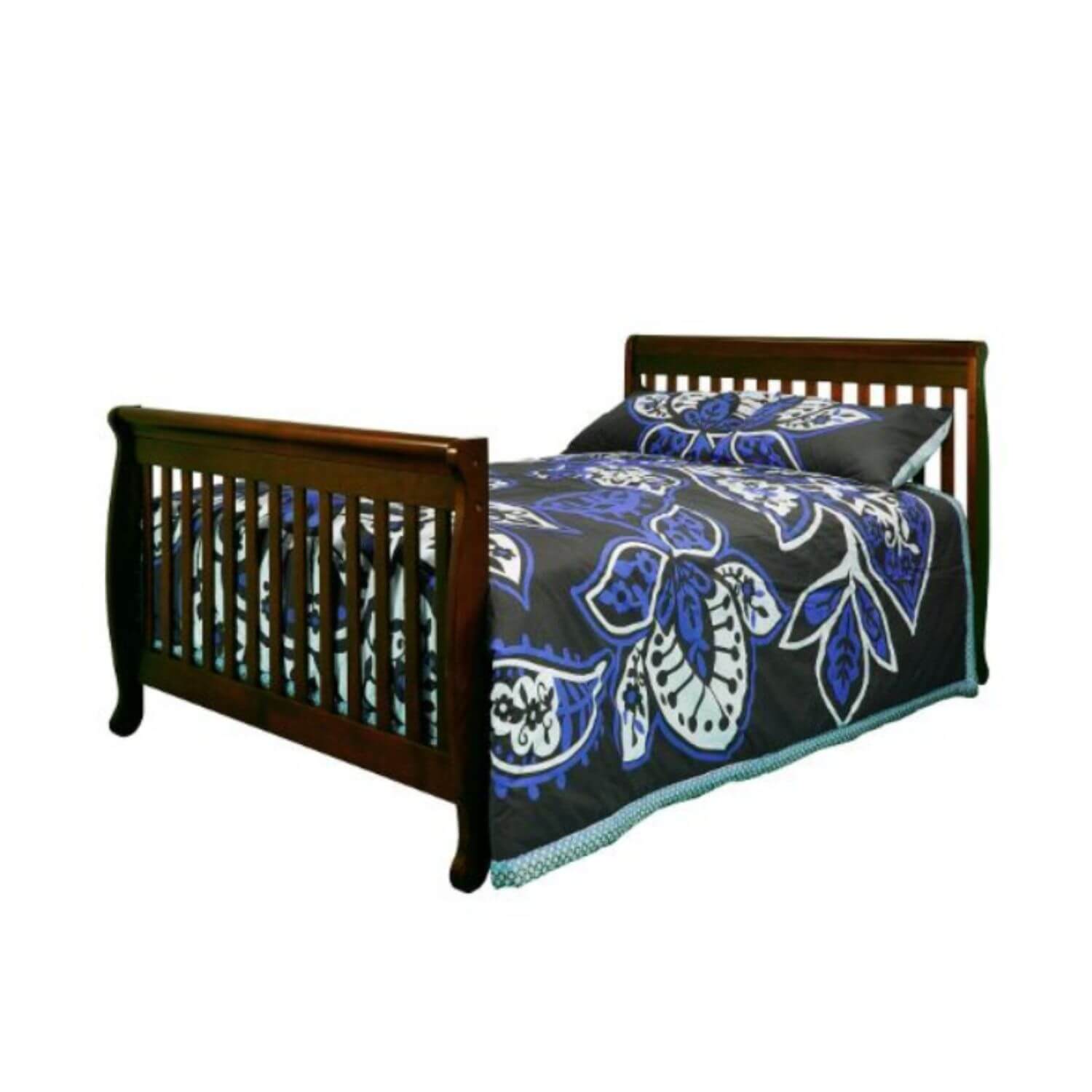 AFG Alice 4-in-1 Baby Crib with Guardrail Espresso