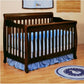 AFG Alice 4-in-1 Baby Crib with Guardrail Espresso