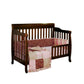 AFG Alice 4-in-1 Baby Crib with Guardrail Espresso