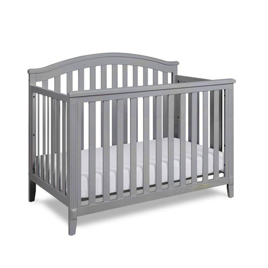 AFG Alice 4-in-1 Baby Crib with Guardrail Gray